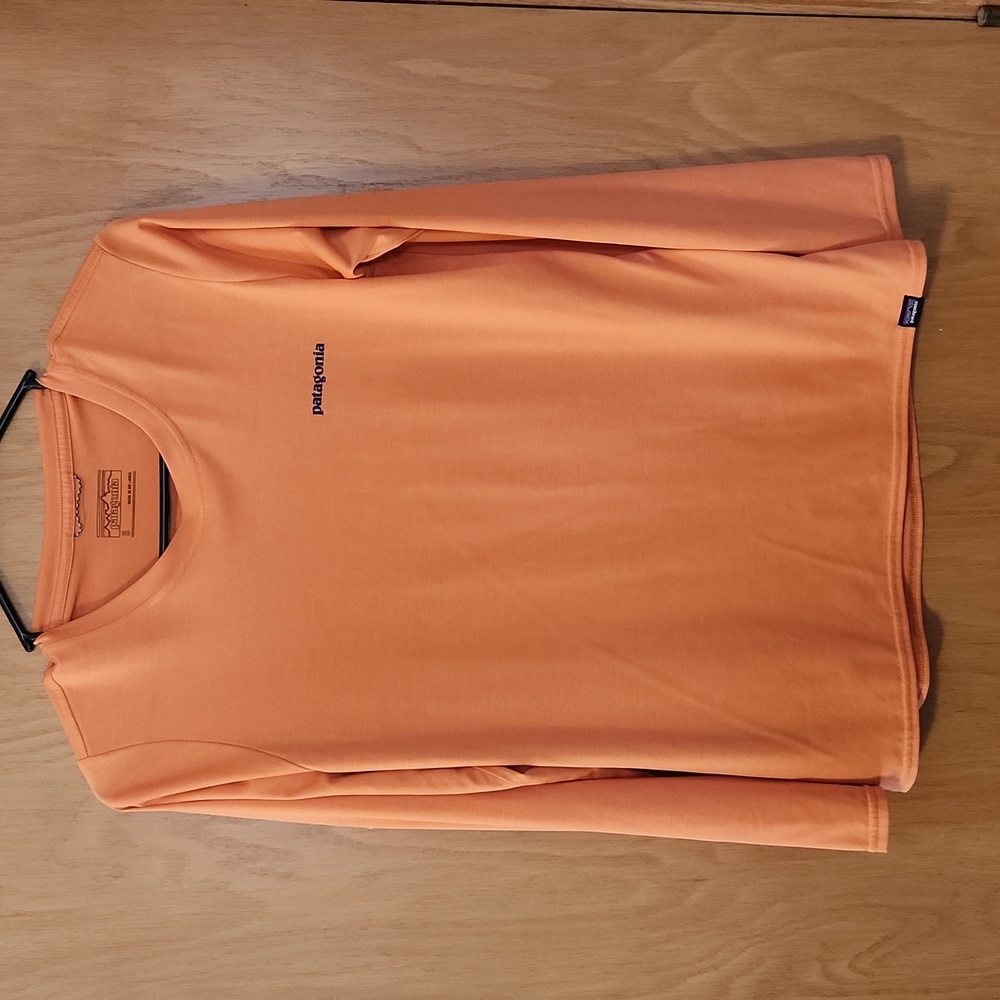 Patagonia Orange Long Sleeve Lightweight Shirt